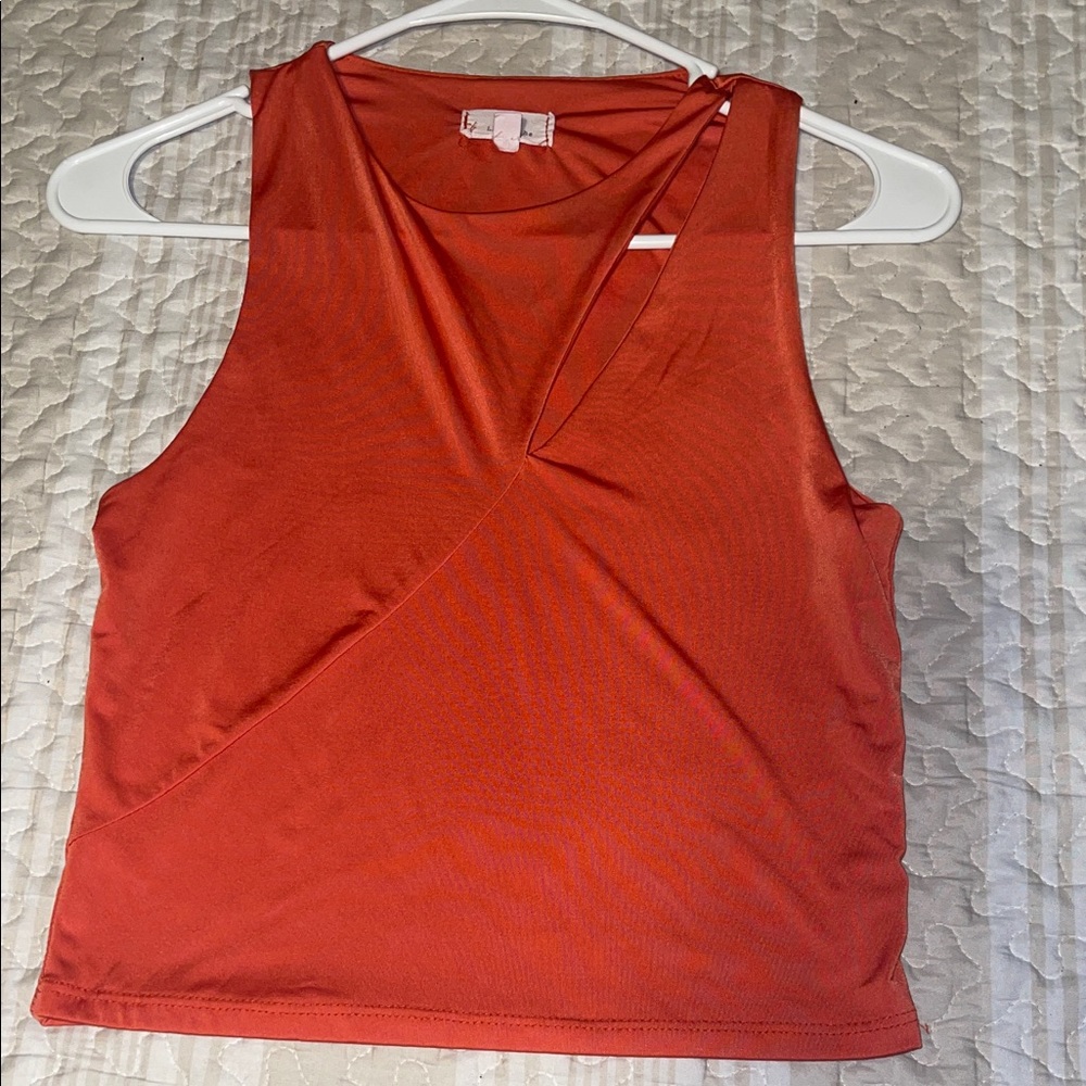 Chic Sleeveless Coral Tank Top